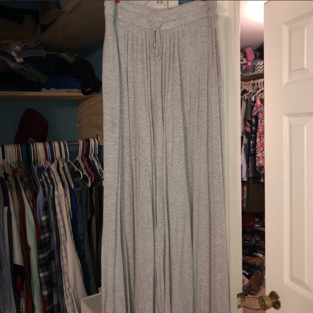 Wide leg heather pants